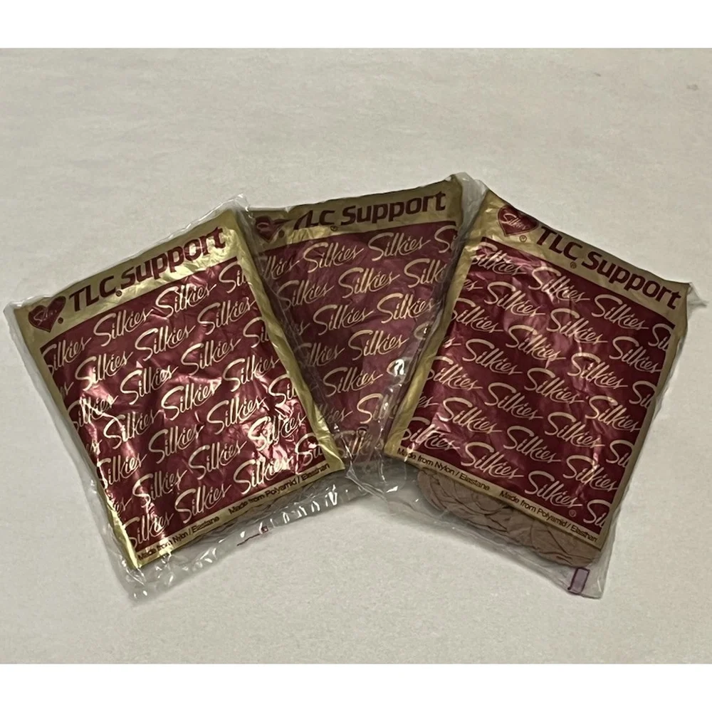 Silkies TLC Support Total Leg Control Pantyhose 020301 Nude Large 3 Pair